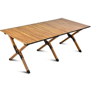 Portable Picnic Tables,Folding Camping Table,Indoor Kitchen Work Top Table, Lightweight Compact Table for Party,Dinner,Catering,Buffet Outdoor Patio and Garden,Camping Accessories,L Size ( Color : Yel