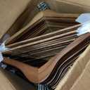 Wooden Hangers - 60 Pack - Clothes Hanger for Daily Used,Heavy Duty Wood Hangers with Precisely Cut Notches,Coat Hanger for Closet, Clothes Hangers for Shirt Suit DresWalunt, BBB1