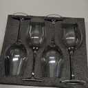 JBHO Hand Blown Italian Style Crystal White or Red Glasses - Gift Packaging for Any Occasion - Lead-Free Premium Crystal Clear Glass - Set of 4-18 Ounce