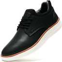 HCUBEAW Men's Dress Sneakers Oxfords Shoes Business Wingtip Casual Walking Brogue Shoes, (Euro 40, Black)