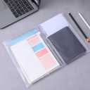 100Pcs Plastic Envelopes with Snap Closure, Clear Folders for Documents Plastic A4 Letter Size Clear Envelope Pouch for School Home Office Supplies