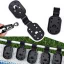 100Pcs Shade Cloth Clips, Sun Shade Clips - Black Plastic Heavy Duty Garden Net Clamps for Sun Shade Net, Gardening Shade Cloth, Anti Bird Netting, Removable & Reusable Windproof Awning Clamp (Black)