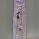 Minyee Compatible with Apple Watch Band Women 41/40/38/44/45/46/49/42mm, Dressy Honeycomb Pretty Adjustable Metal Designer Classy Wristband for iWatch Series 11 10 9 8 7 6 5 4 3 2 1 Ultra SE (Starlight)