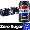 2 x Pepsi Zero Sugar Cola Soda, 12 Fl Oz Cans (Pack of 12) (EXP 11/09/26)