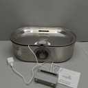 3.4Gal Dog Water Fountain for Large Dogs, 13L Stainless Steel Large Pet Fountain with Deeper & Wider Drinking Area, Automatic Dog Water Bowl Dispenser with Water Window & LED, Super Quiet (Silver)