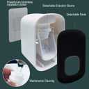 6 x Toothpaste Dispenser,Automatic Toothpaste Squeezer Fit for Kids and Adults,Hands Free Wall Mounted Toothpaste Holder With Self-stick Sticker,Punch-Free Toothpaste Squeezer For Famliy Bathroom(Black)