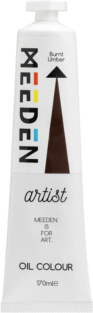 MEEDEN Artist Grade Oil Paint: Burnt Umber - 170ml/5.7oz Tube - Professional Art Paints for Canvas Painting
