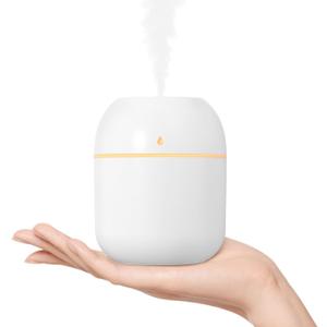 Portable Small Humidifier, USB Personal Desktop Humidifier for Car, Office Room, Bedroom, Auto Shut-Off, 2 Mist Modes, Super Quiet, 220ml, White