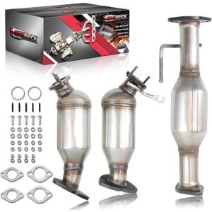 Front Catalytic Converter Compatible with 2007-2017 GMC Acadia, 2008-2017 Buick Enclave, 2009-2017 Chevy Traverse, 2007-2010 Saturn Outlook 3.6L, 3PCS (EPA Compliant)