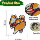 Dog Patch Sexy Shiba Inu Iron On Patch Iron On or Sew On Patches Perfect for Backpacks Jeans Jackets Hats & Clothes Cute Funny Cool Embroidered Appliques Patch