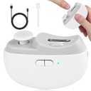 2025 Upgraded Electric Nail Clipper, 3 in 1 Automatic Nail Trimmer and Polisher with LED Light & Clip Storage,USB Rechargeable - 2 Speeds Electric Nail File for Baby, Adults, Seniors (White)