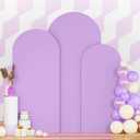 7.2ft 6.6ft 6ft Arch Covers Lavender Wedding Arch Cover Set of 2 Balloon Arch Spandex Cover Purple Arch Backdrop Cover Round Top Chiara Backdrop Cover for Happy Birthday Party Arch Decoration