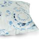 HPD Half Price Drapes Textured Cotton Printed Cushion Pillow Covers (Set of 2) - Decorative Throw Pillow Covers 18x18 Inch for Bedroom and Living Room - Droplets Light Blue