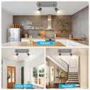 Depuley Ceiling Track Light Fixture: 2-Light Square Led Track Lighting Kit - Flush Mount Ceiling Spotlights Flexibly Adjustable Accent Lamp for Kitchen Living Room Bedroom Hallway GU10 Bulbs Included