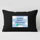 Toddler Pillow with Microfiber Pillowcase - 13x18 Small Kids Pillow for Sleeping, Travel, Car, Nursery & Toddler Bed - Soft & Fluffy - Ideal for Crib & Cot - Machine Washable - Ages 2 and Up - Black