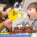 Aywewii 2pcs Kung Fu Husky Punching Dog Puppet Boxing Puppets Animal Toy Childrens Game Prank Toy Hand Puppets for Kids Teens Adults Birthday Party Toys for Boys Girls