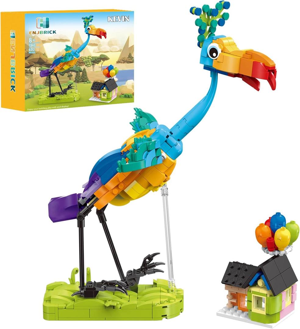 ENJBRICK Kevin Bird Up House Building Sets for Adults,Cute Movie Animal Building Toy Set for Girls and Boys Age 8-14 Years Christmas and Birthday Gifts 602 pcs