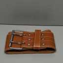 5MM PREMIUM Weight Lifting Belt - 100% Genuine LEATHER - COMFORTABLE Squat & Deadlift Belt for Strength Training - Gym Belt for Men & Women (Large (Belly 34" - 41"))