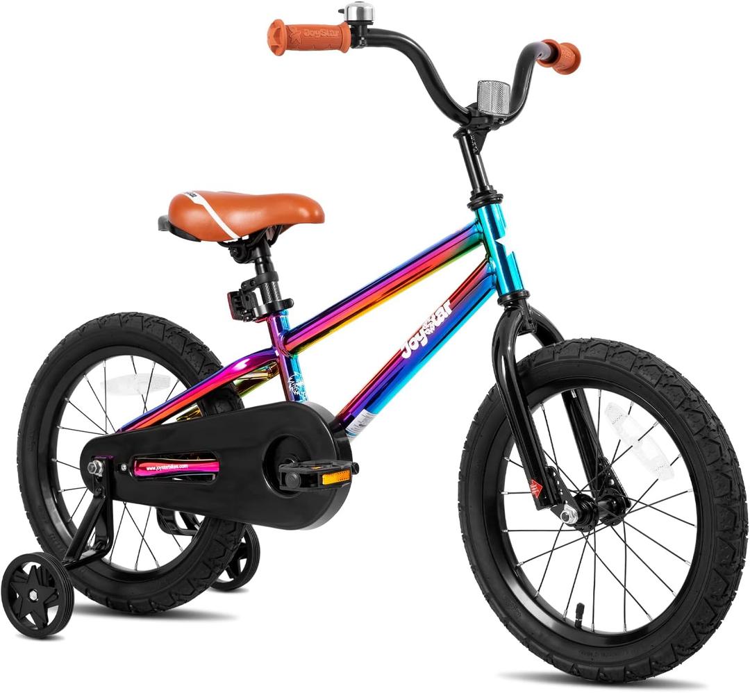JOYSTAR Kids Bike for Ages 2-12 Years Old Boys Girls, Size: 14 Inch with Training Wheels BMX Style Kid's Bikes with Training Wheels, Children Bicycle for Kids and Toddler, Multiple Colors, 14 Inch with Training Wheels