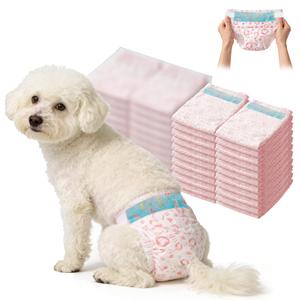 Female Dog Diapers,Disposable Dog Diapers,50 Count,Small,Super Absorbent Leak-Proof Diapers for Dogs in Heat,Excitable Urination,or Incontinence