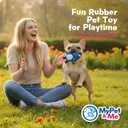 2 x My Pet & Me - Squeaky Dog Toys for Light to Moderate Chewers - Fun Latex Toys for Puppies, Teething, and Gentle Play - Interactive Fetch and Chew Toy with Squeaker (Blue Mouse, 4.3 Inch)