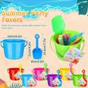 Chivao 60 Pcs Pool Beach Party Favors Summer Gift Bulk Include Sand Bucket Beach Shovels Bubble Wands Sidewalk Chalks End of Year Gifts from Teachers Party Favor Classroom Summer Activities Prizes