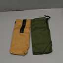 Yesland 2 Pack Reusable Lunch Bag, Canvas Insulated Lunch Handbag Tote Bag with Handle and Drawstring Closure Foldable and Lightweight Lunch Box for Work, Office, Picnic, Travel, Yellow, Green