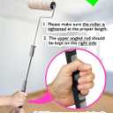 6pcs House Paint Roller Kit, 9 inch Extendable Roller Frame with 5 Microfiber Roller Covers 1/2" Nap, Adjustable Painting Roller (18" - 36") for Walls, Ceilings, Floor, Home Painting Supplies