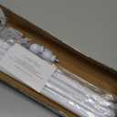 Curtain Rods for windows 66-120 inch, 5/8 inch Decorative White Splicing Heavy Duty Metal Curtain Rod set with Brackets