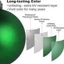 Emerald Green 3.2" Large Christmas Balls - Christmas Tree Decoration Ornaments Shatterproof Hanging Balls for Birthday Halloween Holiday Wedding Decorations Set of 10pcs