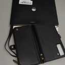 Defencase Compatible with Galaxy S21 FE 5G Case Wallet with RFID Blocking Card Holder for Women Men, PU Leather Magnetic Snap Flip Zipper Strap Phone Case Fit for Samsung Galaxy S21 FE 5G, Black