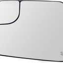 Left Driver Side Heated Convex Mirror Glass Replacement For 2019 2020 2021 Dodge Ram 1500 - Power Heated, with Backing Plate, Replace 68402036AA 68402037AA