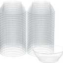 R-kay 10 Oz Clear Plastic Bowls - 50 Pack disposable bowls - Premium Hard Small Plastic Bowls - Heavy Duty Ice Cream Bowls Disposable Dessert Bowls For Party