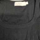 Women's Square Neck T Shirt Slim Fit Long Sleeve Going Out Tops Stretchy Basic Tees Black S