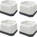 Eloslos 4 Pack Stackable Treadmill Incline Riser Blocks, Height Lift for Leveling & Uphill Training, Heavy Duty Support up to 4000 lbs, for Gym and Home Use