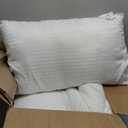 Queen Size Bed Pillows Set of 2 - Premium Down Alternative Cooling Pillows for Side, Back, and Stomach Sleepers Hotel Quality Fluffy Soft Microfiber Fill Breathable Skin-Friendly (Moonlit White)