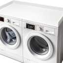 Gashell Washer Dryer Countertop, 27.5" x 58" Bamboo Washer and Dryer Countertop for Laundry Room Organization(White), Plus