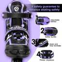 Ruthfot Adjustable Inline Skates for Boys and Girls with Full Light Up Wheels, Outdoor Rollerskates for Kids and Women