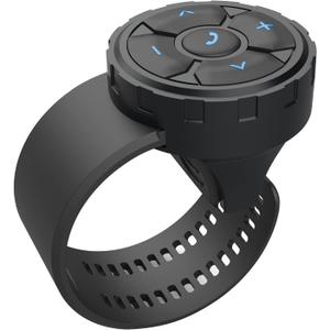 Bluetooth Media Button Steering Wheel Wireless Remote Control for Car Bike Motorbike Boat IPX6 Waterproof Compatible for iPhone Samsung Galaxy Any Android Device