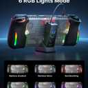 JSAUX RGB Transparent Back Plate Compatible with ROG Ally X, ROG Ally X Case Accessories with Silicone Grip and Cooling Module, DIY Replacement Shell