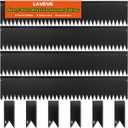 LAVEVE Landscape Edging Galvanized Steel Black, Hammer-in Metal Garden Edging Border with Clips, Suitable for Garden Fence, Paver Edging, Lawn and Yard