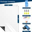 Magnetic Dry Erase Whiteboard for Refrigerators, 24" x 39" White Board on Wall for Organizer and Planner, Kitchen Fridge Shopping List with Marker, Magnetic Eraser and Magnets