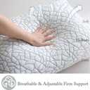 BPC Premium Rayon Derived from Bamboo Firm Pillows Queen Size Set of 2 - Hypoallergenic Shredded Memory Foam Pillows with Removable Cover Bed Pillows for Side Stomach and Back Sleepers, CertiPUR-US (Grey)