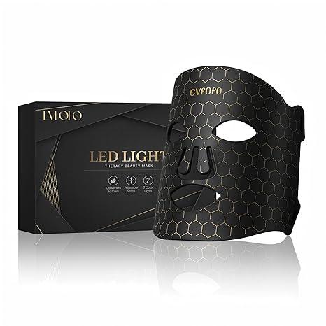 EVFOFO Led Face Mask Light Therapy, Red Light Therapy for Face, 71 Colors LED Facial Skin Care Mask, Black