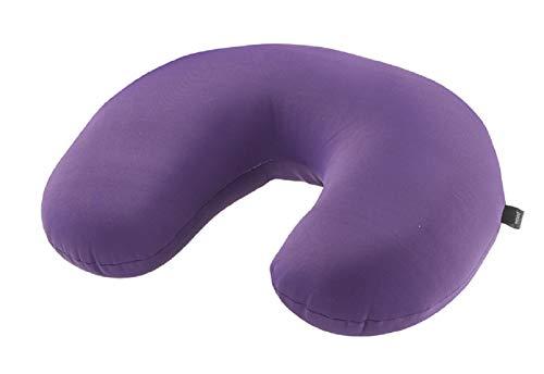 Lewis N. Clark Mood Neck Pillow, Microbead Pillows, Airplane Pillow and Cervical Neck Pillow for Kids + Adults, Travel Pillow with Neck Support, Purple