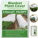 Plant Covers Freeze Protection 10 ft x 30 ft Floating Row Cover 2.0oz/yd Garden Fabric Plant Cover for Winter Frost/Sun Pest Protection (10FT X 30FT)