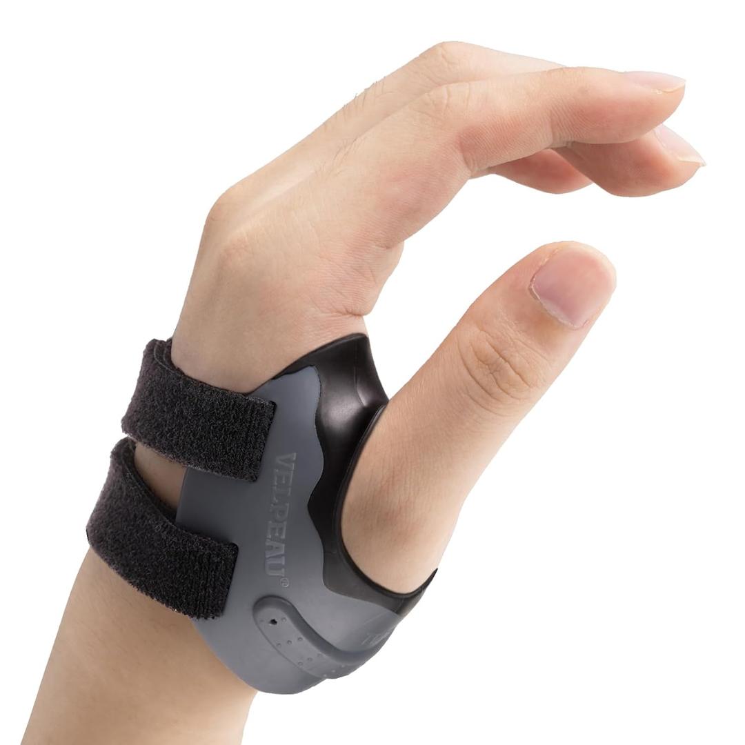Velpeau CMC Joint Thumb Arthritis Support Brace - Soft & Hard Plastic Compose - with Thumb Compression Sleeve, Stabilizes Thumb CMC Joint Without Limiting Hand Function (Black, Left - Small)