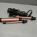 3 in 1 Curling Wand Set - SIQUER Hair Waver Curling Iron for Women with 3 Interchangable Ceramic Beach Waves Wands 1/2 Inch to 1 1/4 Inch Fast Heating Up Hair Curler with Box (Rose, Black)