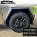 4PCS Wheel Center Caps for Tesla Cybertruck 2024 2023 Full Coverage Wheel Center Hub Caps Cover,Removable ABS Center Hub Cover Easy to Install Rust Dust Resistant Cybertruck Accessories