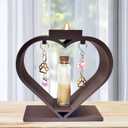 Pet Memorial Gift for Loss of Dog/Cat, Heart Shape Tealight Candle Holder with Glass Bottle for Pet's Teeth Whiskers or Ashes, Pet Sympathy, Thoughtful Remembrance, Bereavement Gifts (colorA)